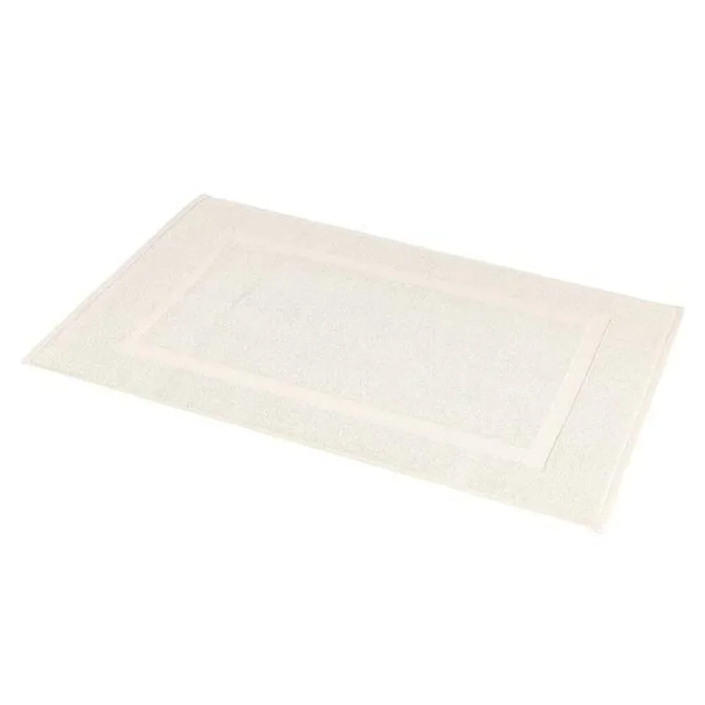 Cream Cotton Bath Mat 20x31 Absorbent Terrycloth Bathroom Rug Soft Quick Dry